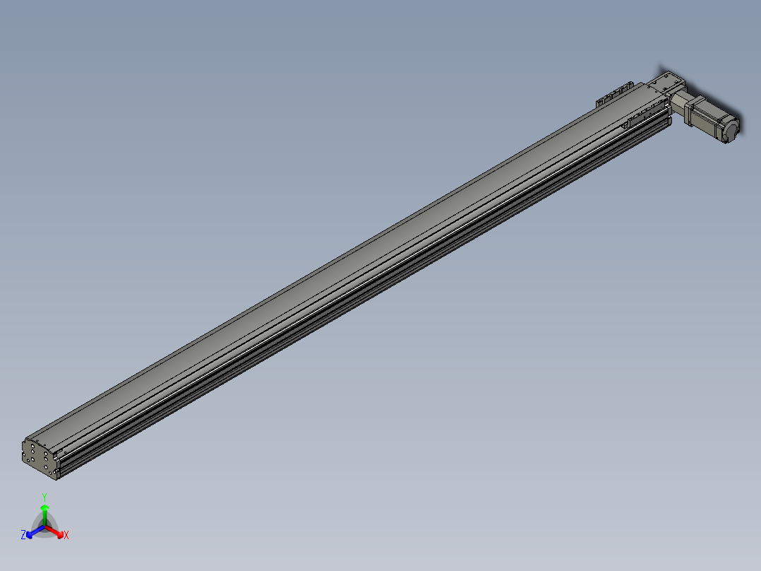 东锦同步带传动-直线滑台模组DH120B-L125-S1900-BL-P400W-C3正等轴测图