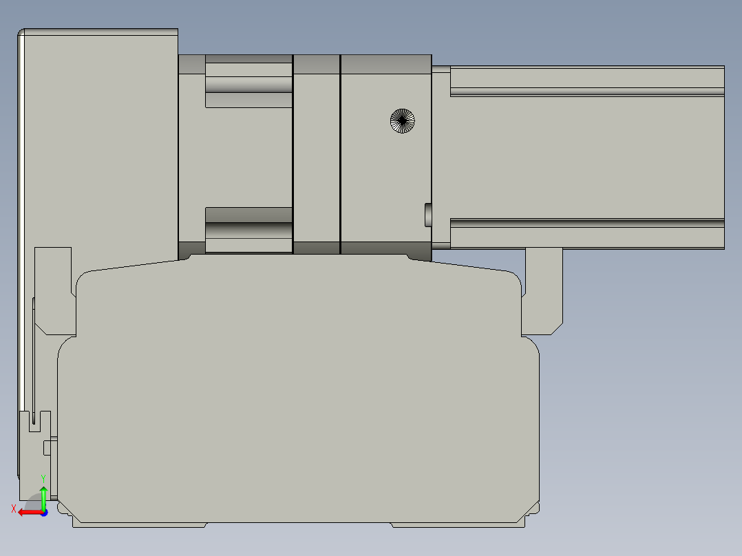 直线模组LHB21-L40-S550-RU设计图纸后视图
