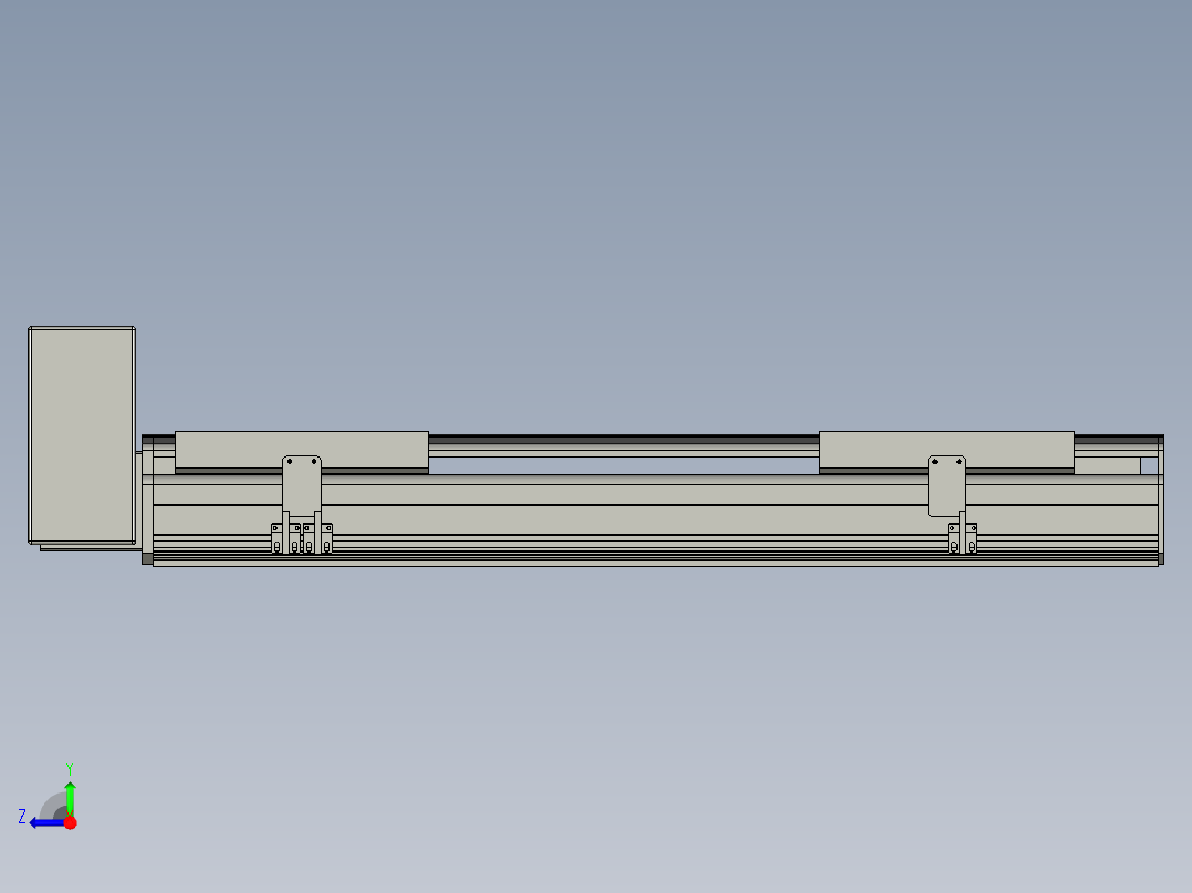 直线模组LHB21-L40-S550-RU设计图纸右视图
