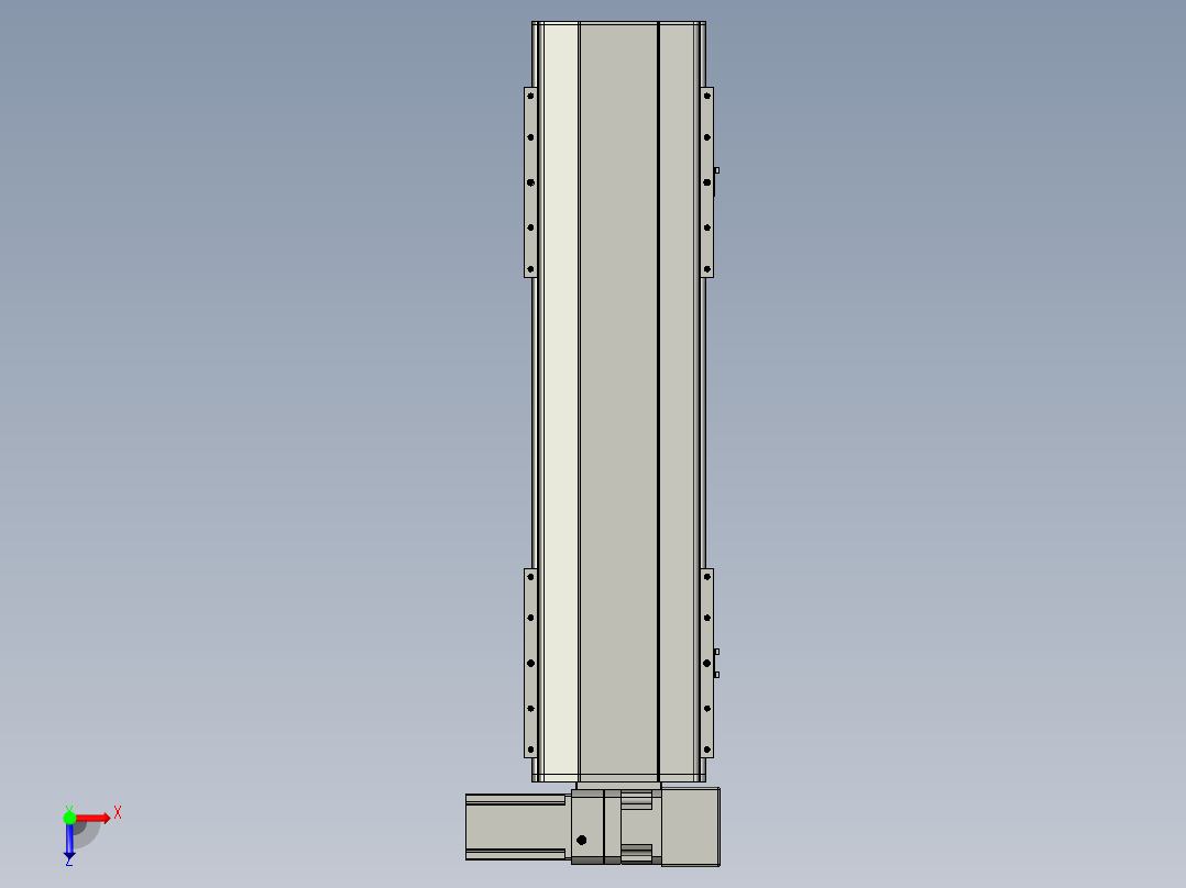 直线模组LHB21-L40-S550-RU设计图纸俯视图