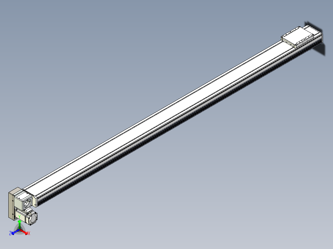 同步带全封闭直线模组TPA-HCB-105D-90-L1750-LP-Y-P20-N3主视图