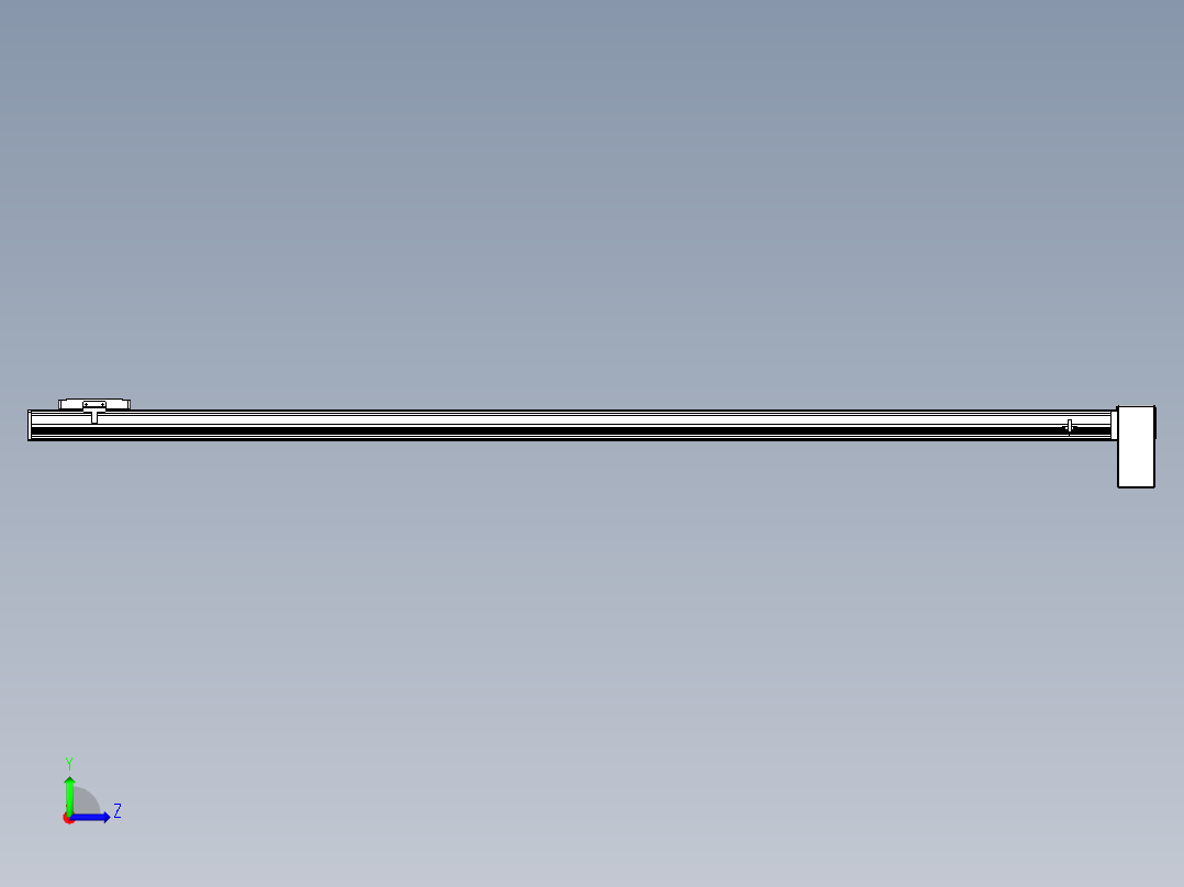 同步带全封闭直线模组TPA-HCB-105D-90-L1750-LP-Y-P20-N3左视图