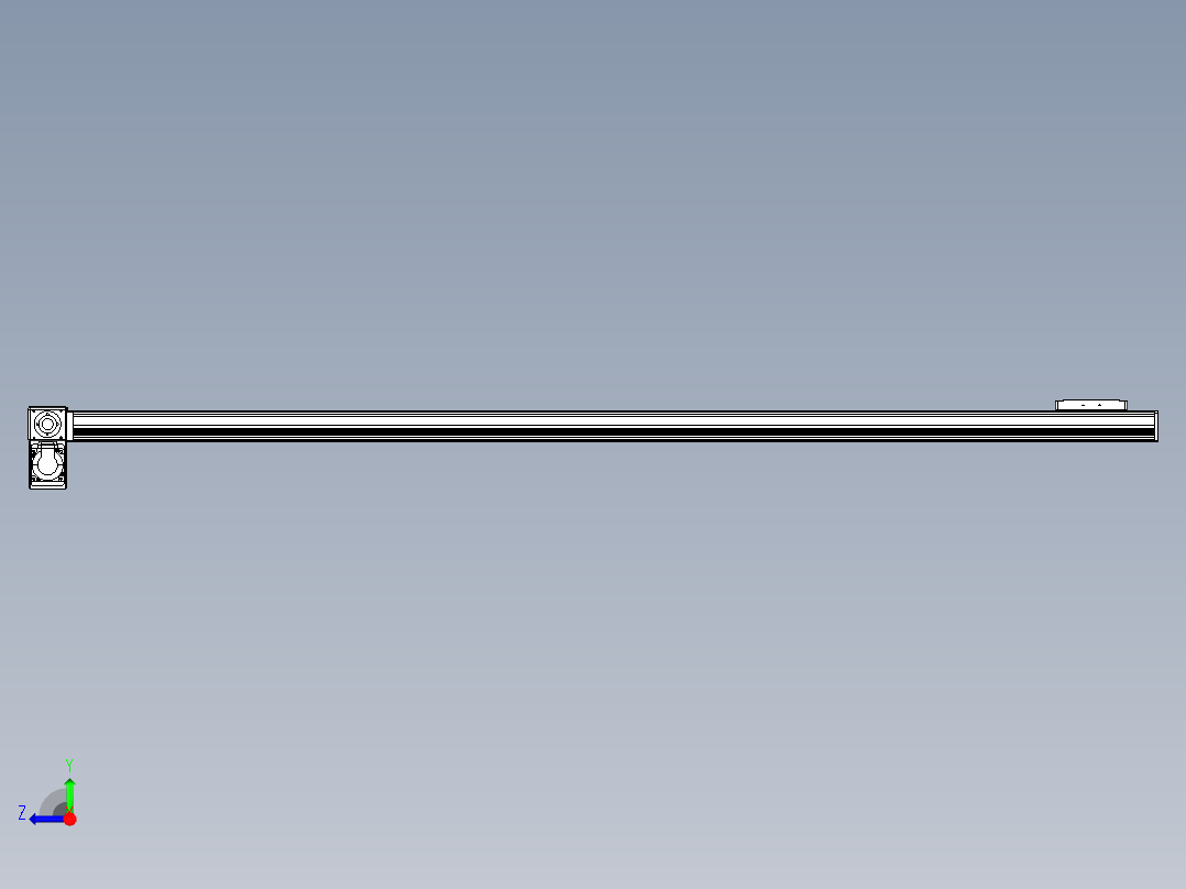 同步带全封闭直线模组TPA-HCB-105D-90-L1750-LP-Y-P20-N3右视图