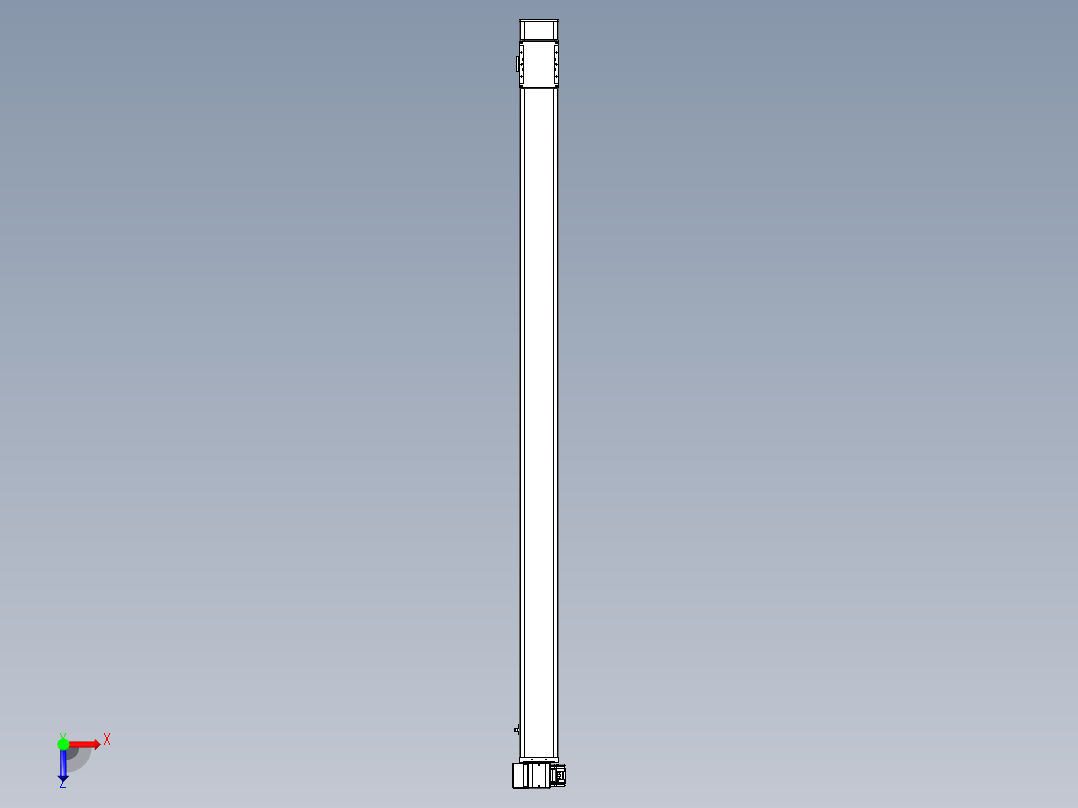 同步带全封闭直线模组TPA-HCB-105D-90-L1750-LP-Y-P20-N3俯视图