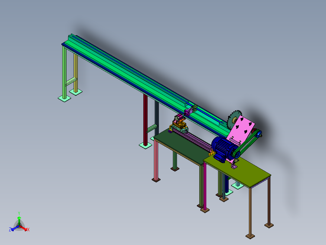 铜铝型材数控送料大型台锯主视图