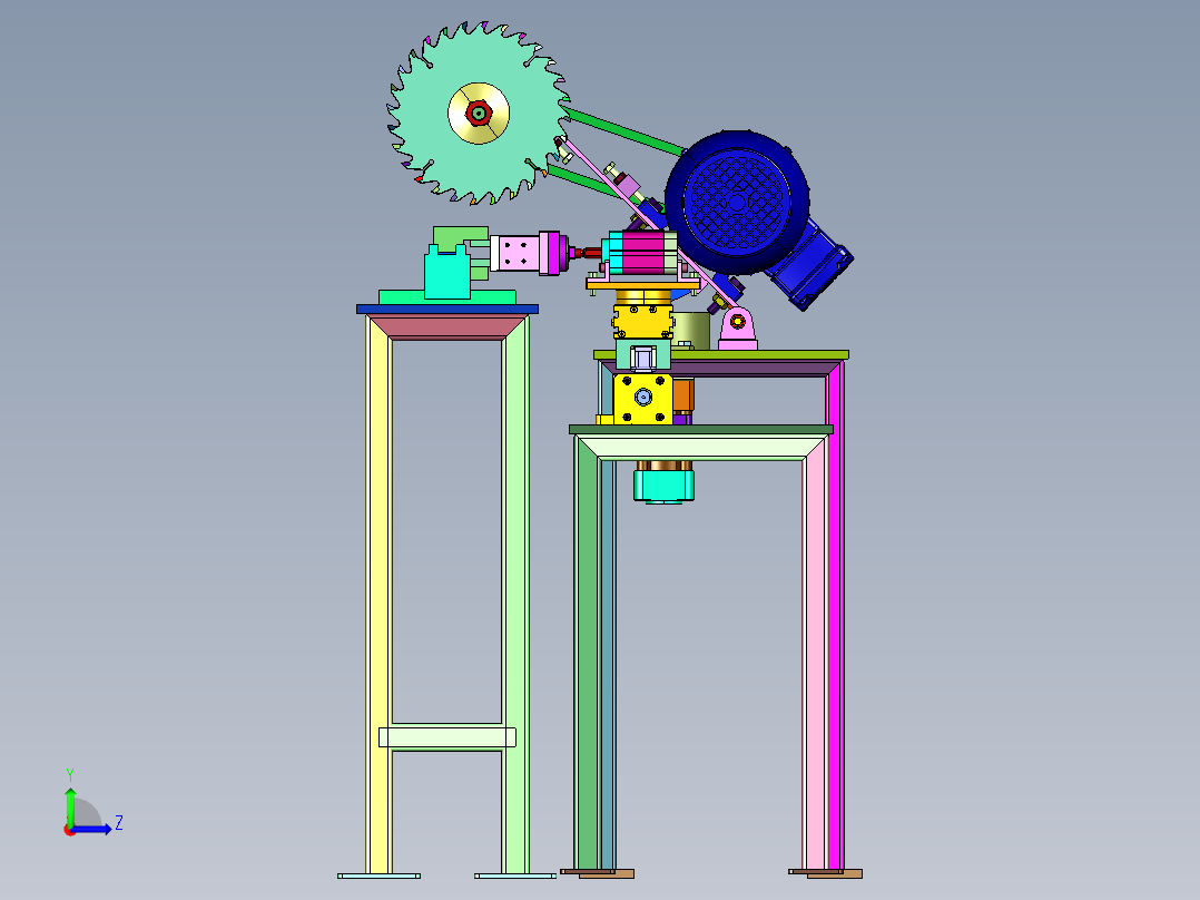 铜铝型材数控送料大型台锯左视图