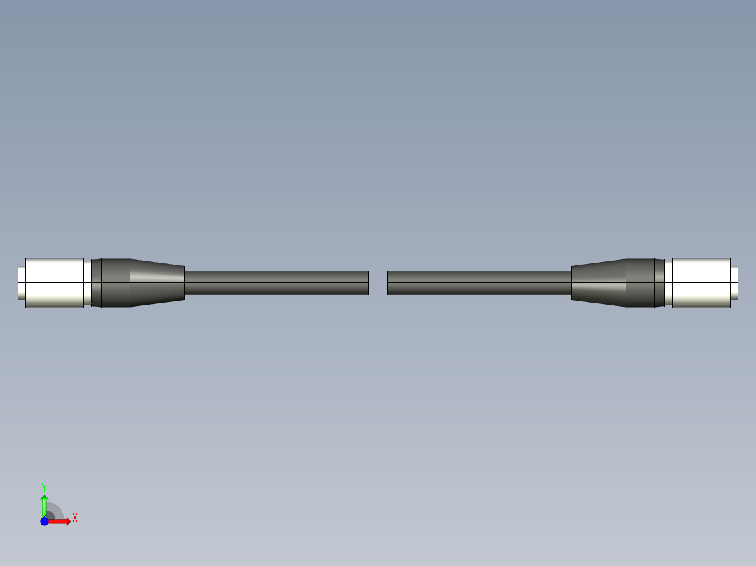 基恩士CA-CN3_10_17_X_kc图纸模型前视图