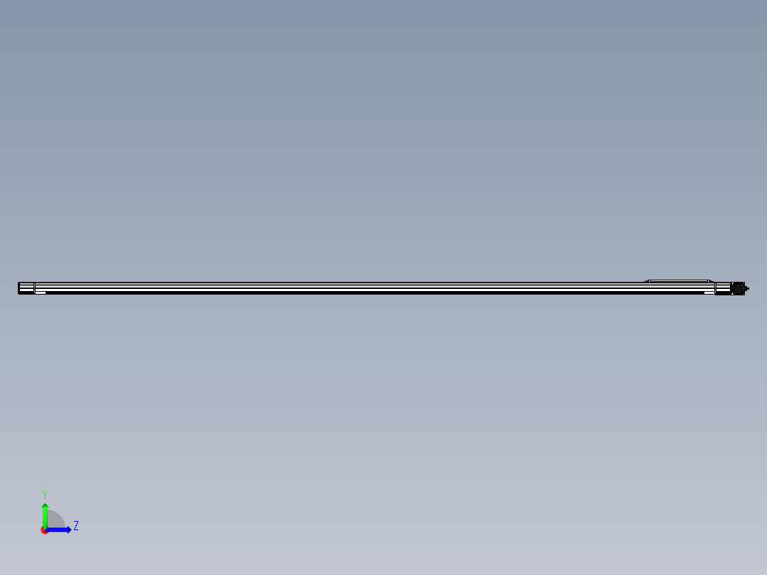 Toyo东佑达直线模组-M65-M-3300-R-M40-C4左视图