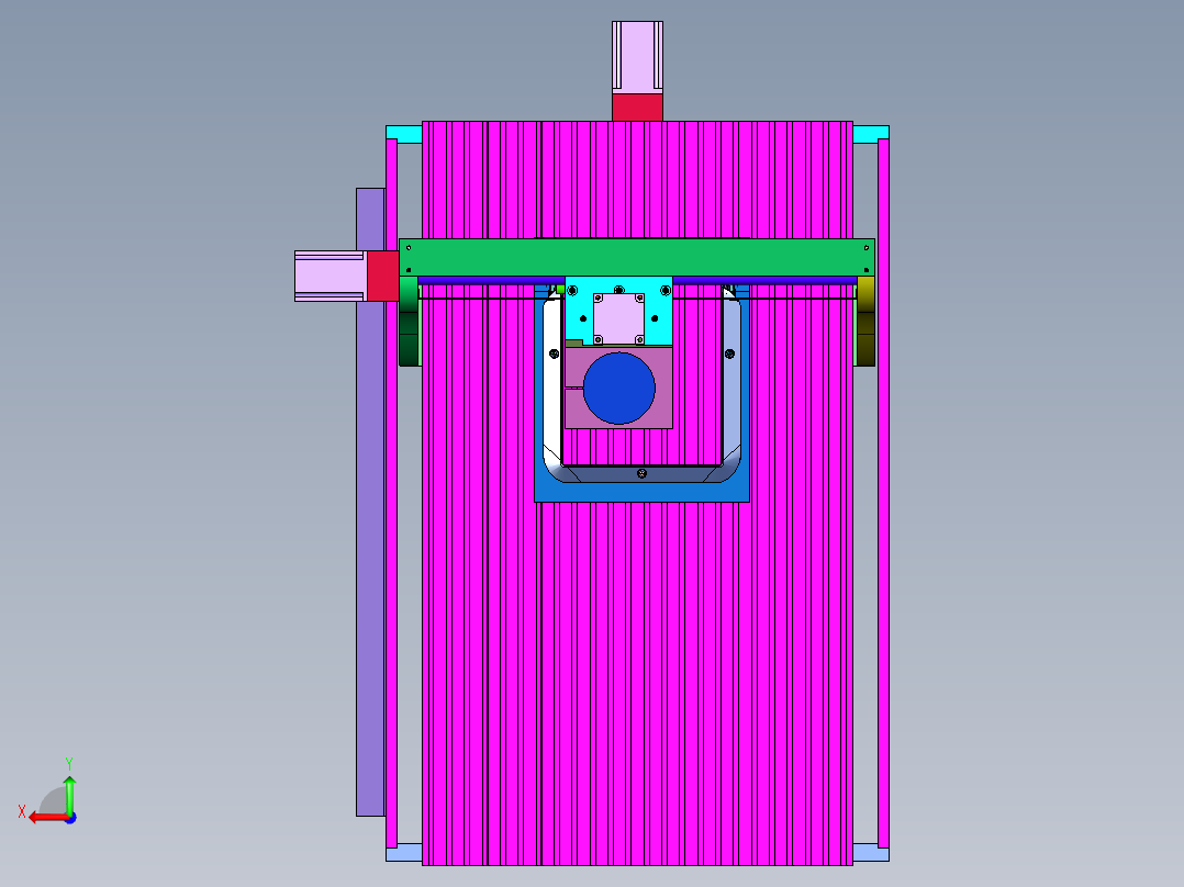 小型全自动数控铣床后视图