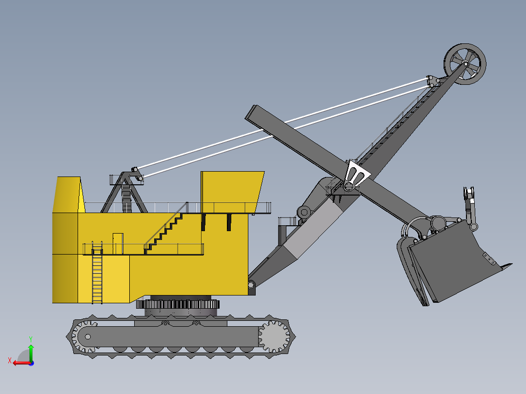 矿用挖掘机1298626主视图