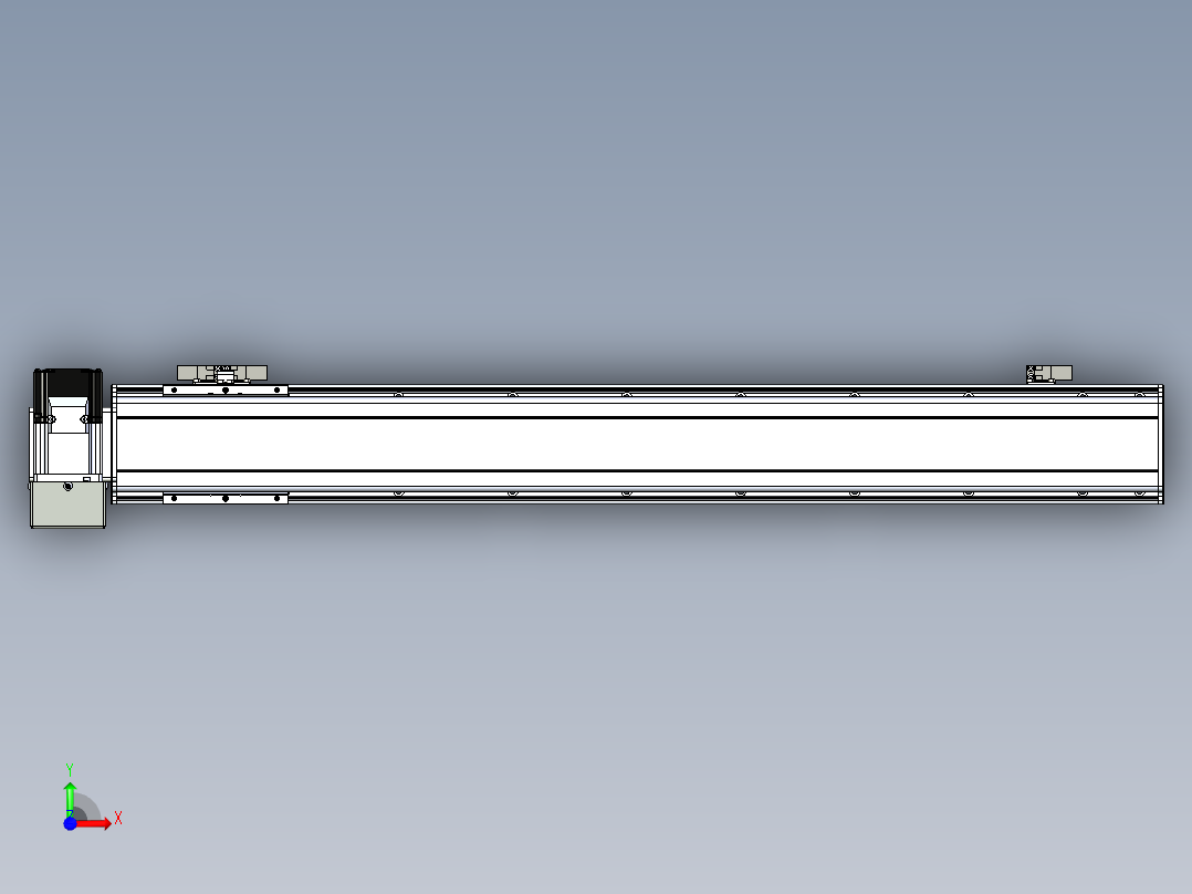 同步带滑台-半封闭B10H-L45-S700-LU-P40-D3前视图