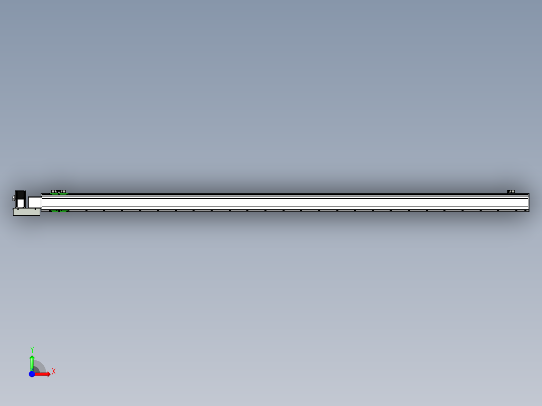 同步带滑台-半封闭B10H-L45-S2500-L-P40-D3前视图