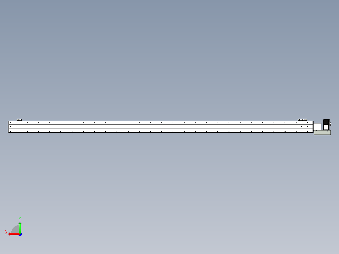 同步带滑台-半封闭B10H-L45-S2500-L-P40-D3后视图