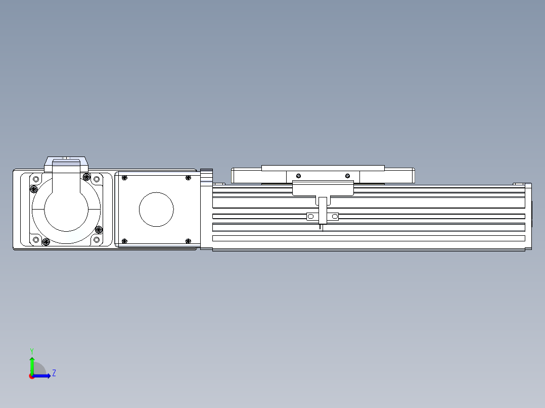 同步带全封闭直线模组TPA-HCB-110D-90-L50-ML-C-P40-N3左视图