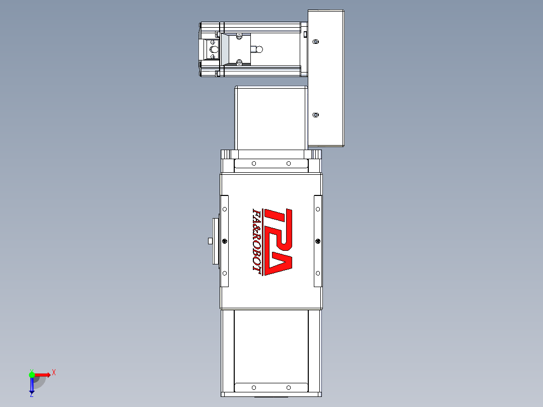 同步带全封闭直线模组TPA-HCB-110D-90-L50-ML-C-P40-N3俯视图