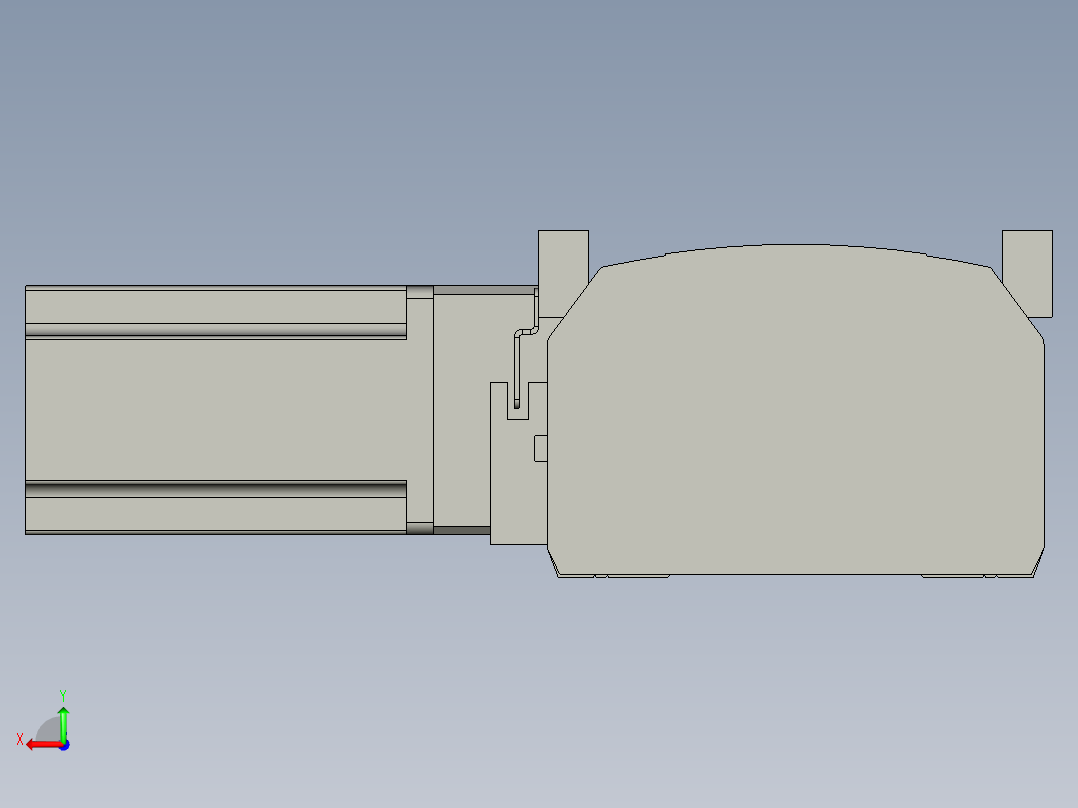 直线模组WG-LHB12-S1450-L(B)设计图纸后视图