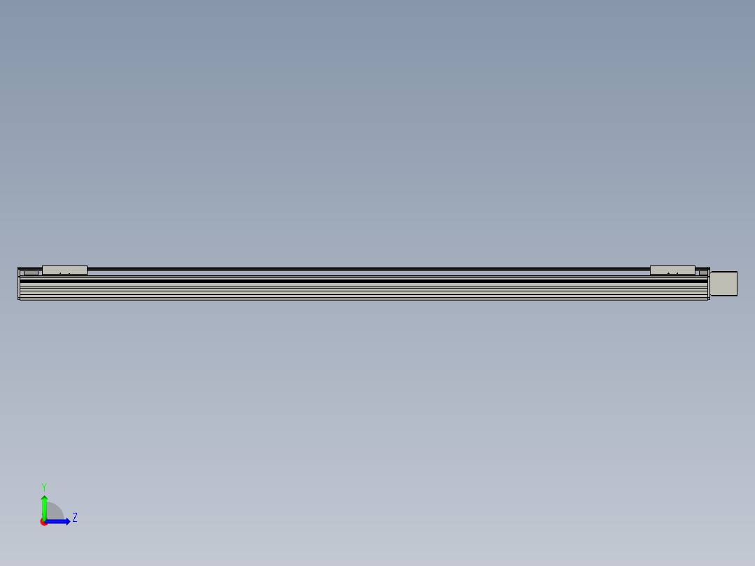 直线模组WG-LHB12-S1450-L(B)设计图纸左视图