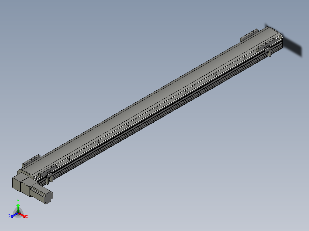 直线模组WG-LHB12-S1450-L(B)设计图纸正等轴测图