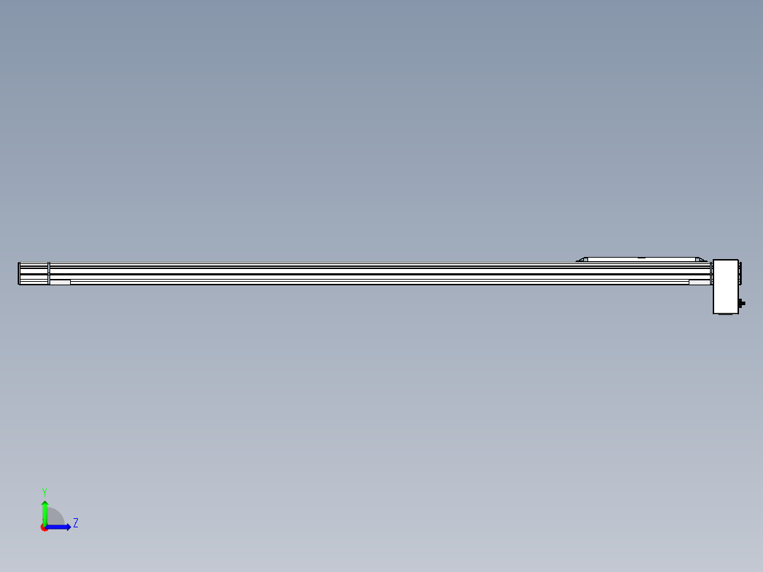 Toyo东佑达直线模组-M65-M-1500-LD-M40-C4左视图