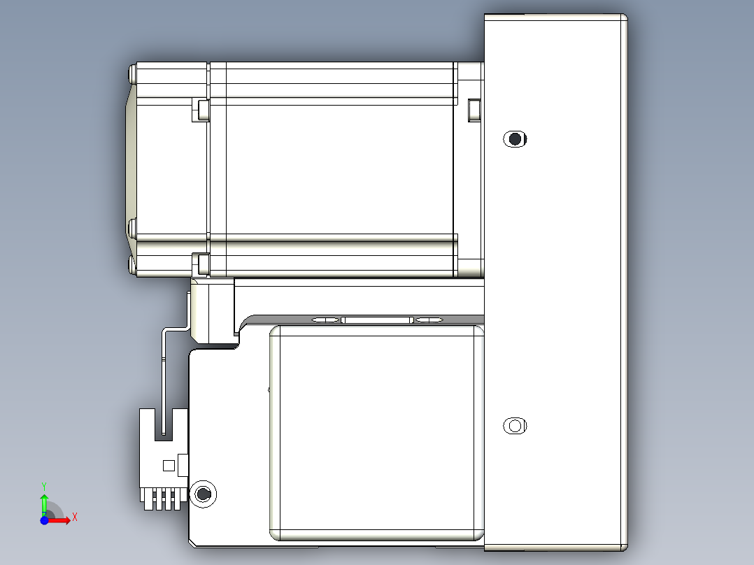 同步带全封闭直线模组TPA-HCB-105D-90-L150-RU-C-P20-N3前视图