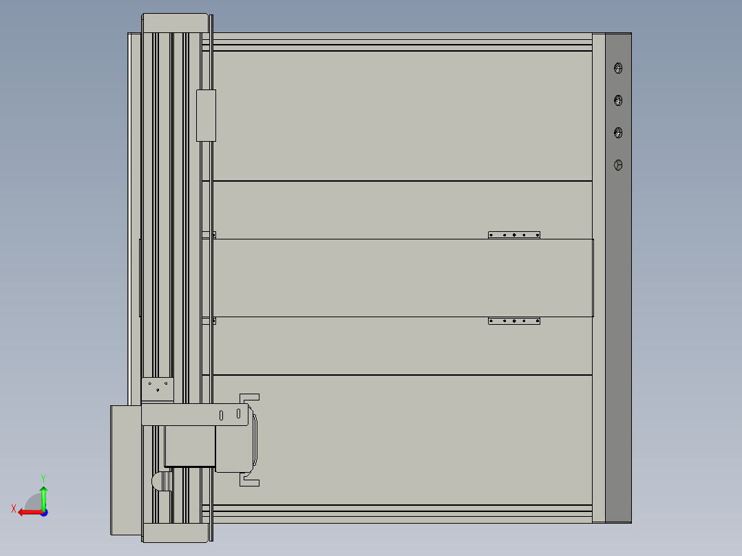 丝杆驱动桌面式平台A551-57步进版后视图