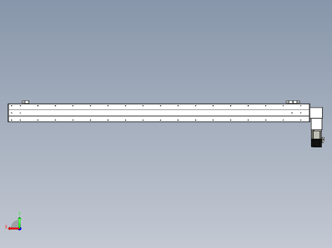 同步带滑台-半封闭B10-L90-S1500-L-P40-D3后视图