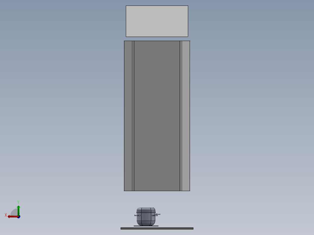 货架、保鲜保温展示柜后视图