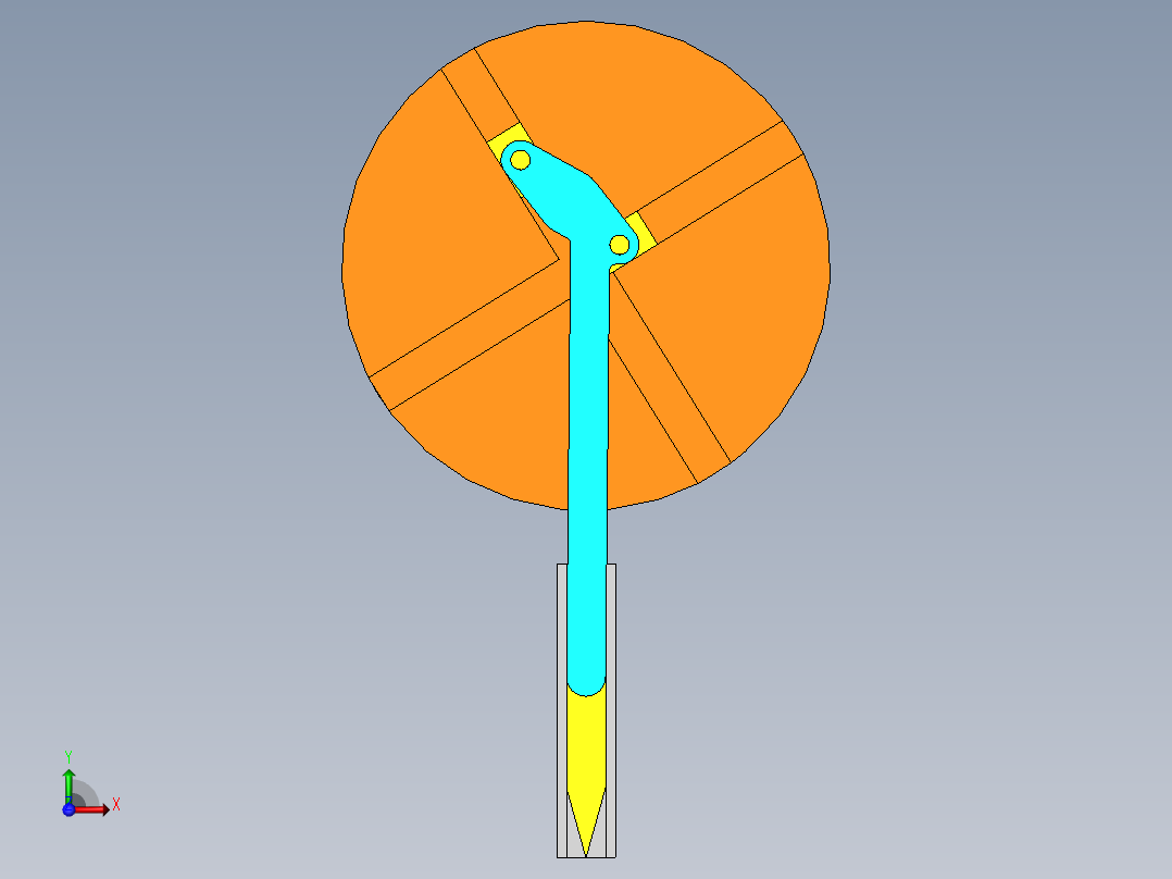 针杆运动仿真前视图