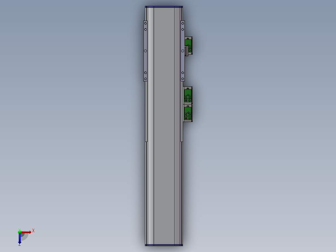 电动滑台模组SDM75内置模型 - （加长滑台）俯视图