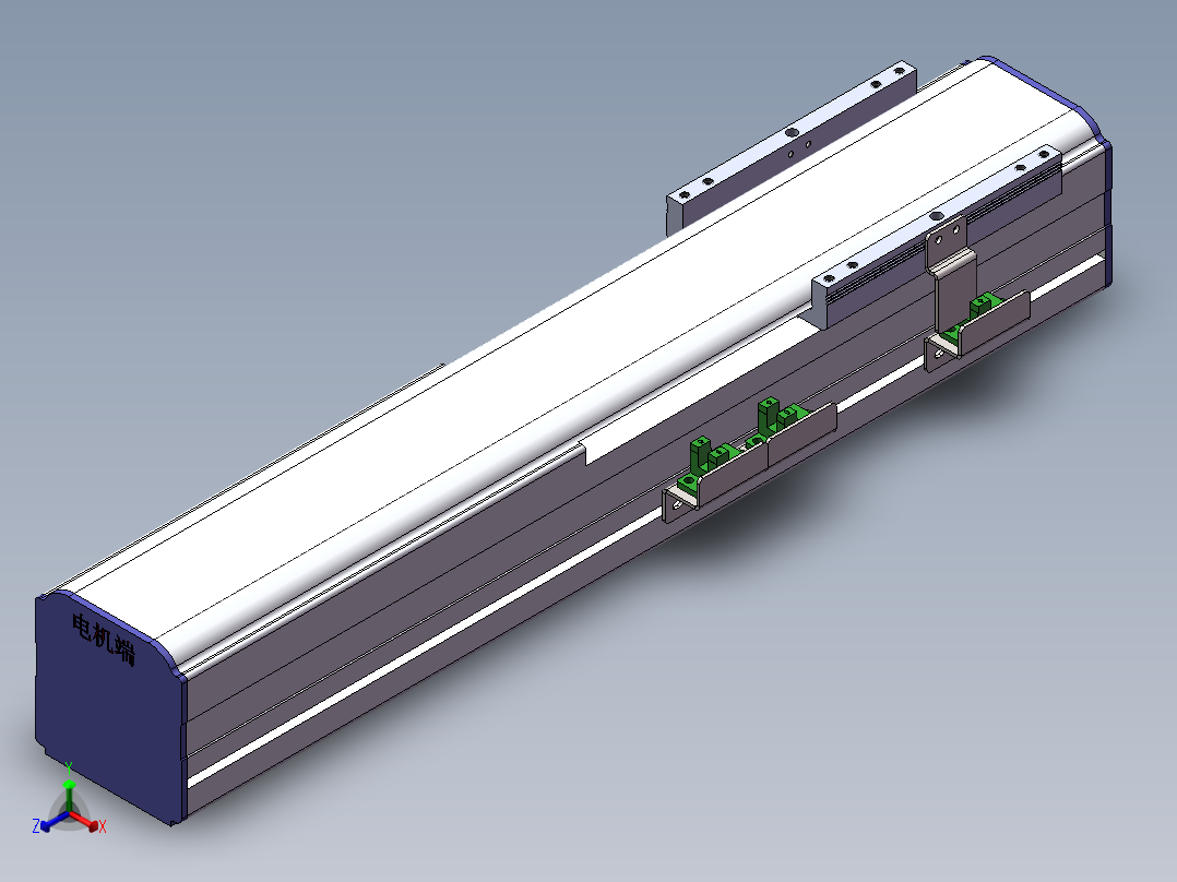 电动滑台模组SDM75内置模型 - （加长滑台）正等轴测图