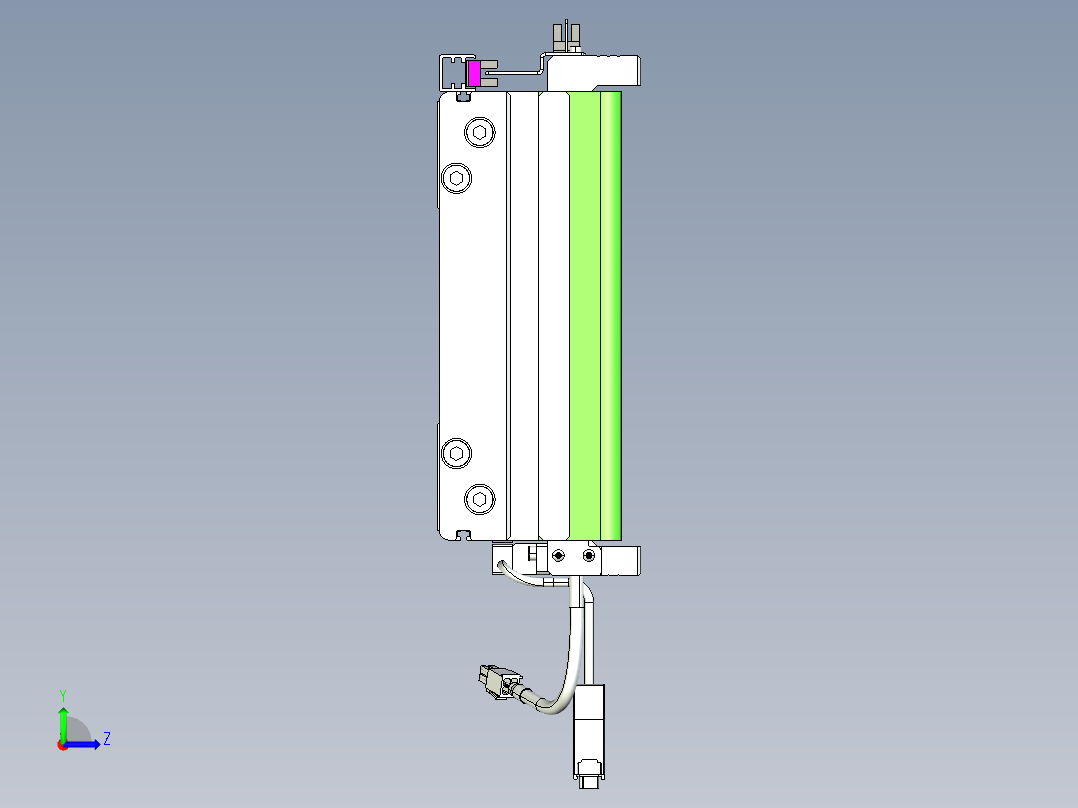 威洛博VL系列直线电机模组-2VL22H2-S2100左视图