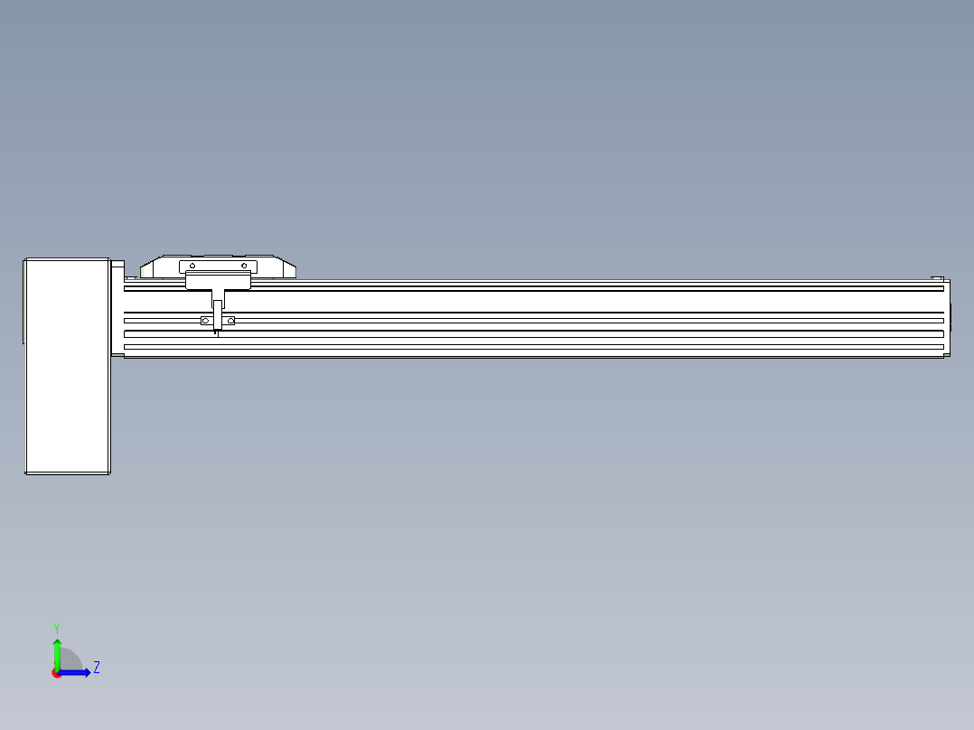 同步带全封闭直线模组TPA-HCB-85D-90-L450-RP-C-P20-N3左视图