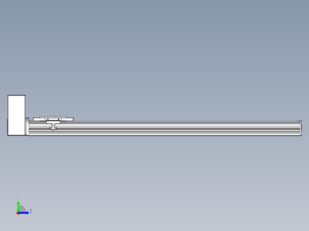 同步带全封闭直线模组TPA-HCB-110D-90-L800-RU-C-P40-N3左视图