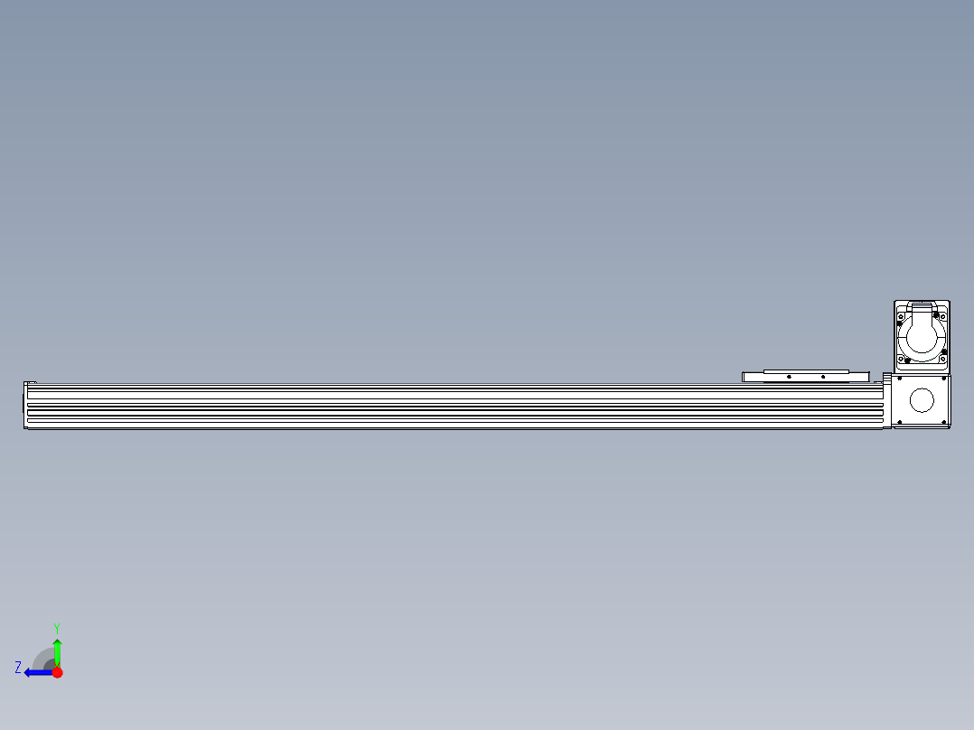同步带全封闭直线模组TPA-HCB-110D-90-L800-RU-C-P40-N3右视图