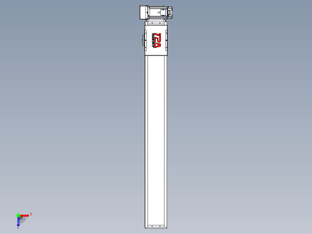 同步带全封闭直线模组TPA-HCB-110D-90-L800-RU-C-P40-N3俯视图