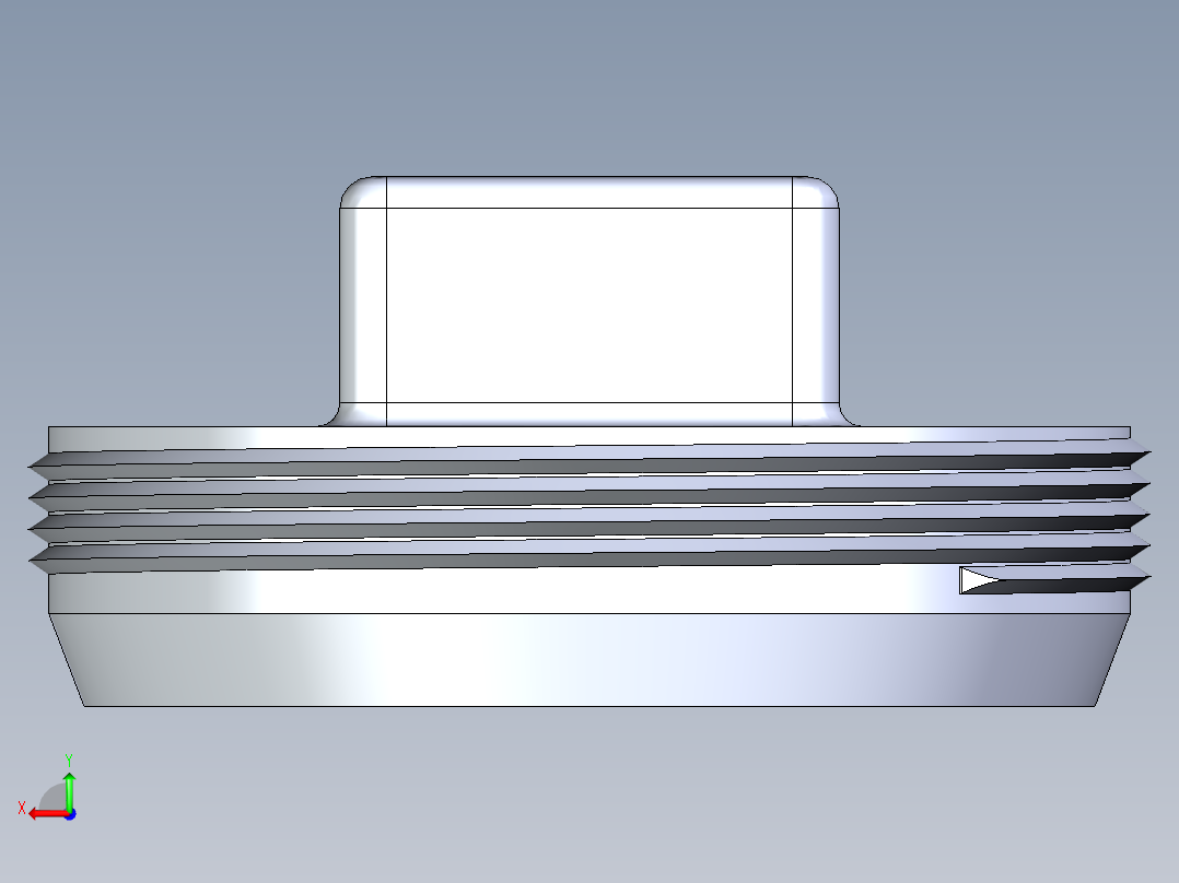 船舶管路系统S24B_SeaDrainPLUS_CleanPlug-MPT_37E177004_4in Sea Drain Plus - Plug - MPT后视图