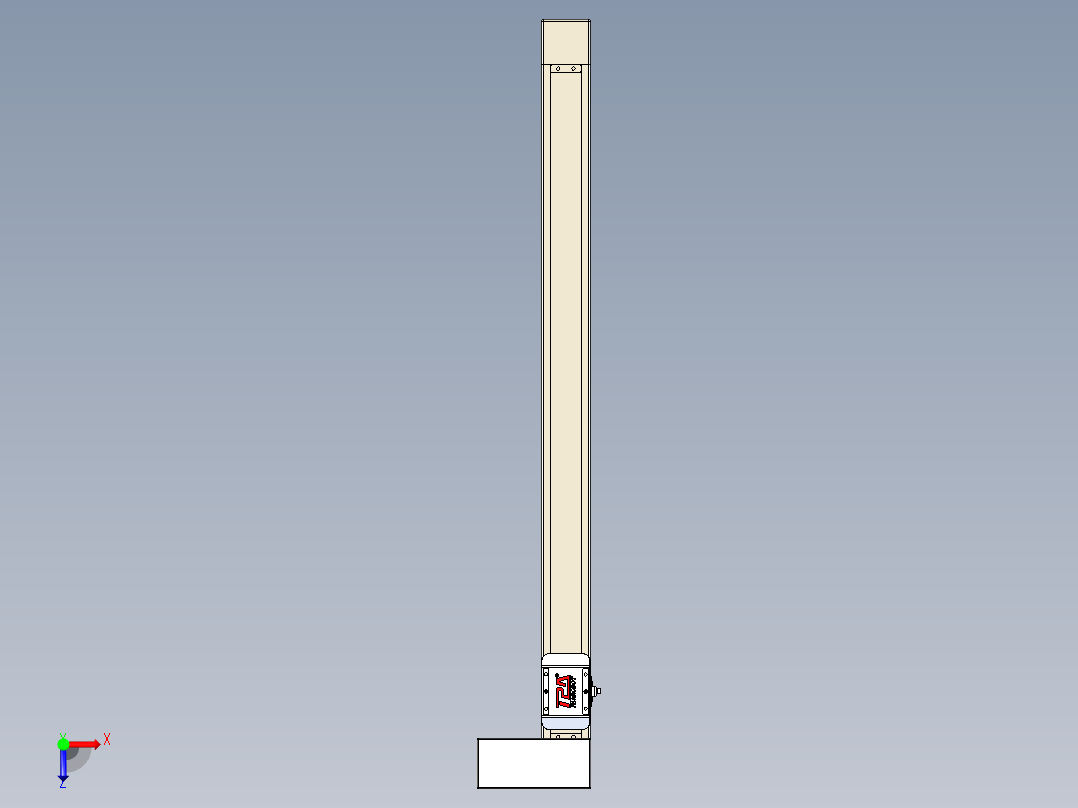同步带全封闭直线模组TPA-HCB-65S-90-L750-ML-C-P10-N3俯视图