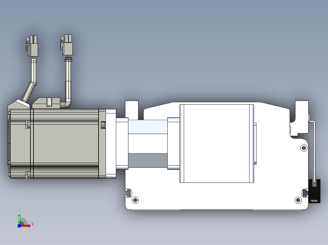 东锦同步带传动-直线滑台模组DH210B-L150-S100-BL-P750W-C3前视图
