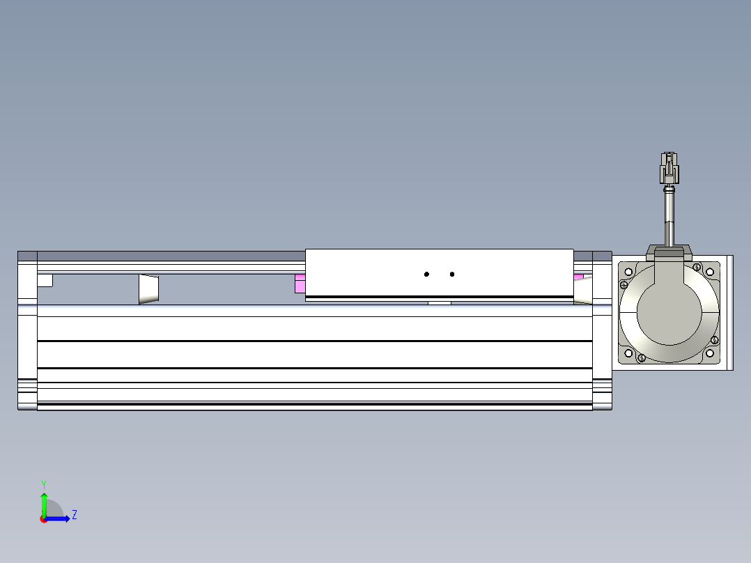 东锦同步带传动-直线滑台模组DH210B-L150-S100-BL-P750W-C3左视图