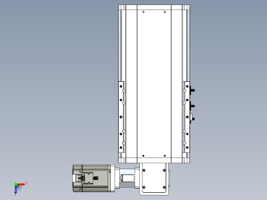 东锦同步带传动-直线滑台模组DH210B-L150-S100-BL-P750W-C3俯视图