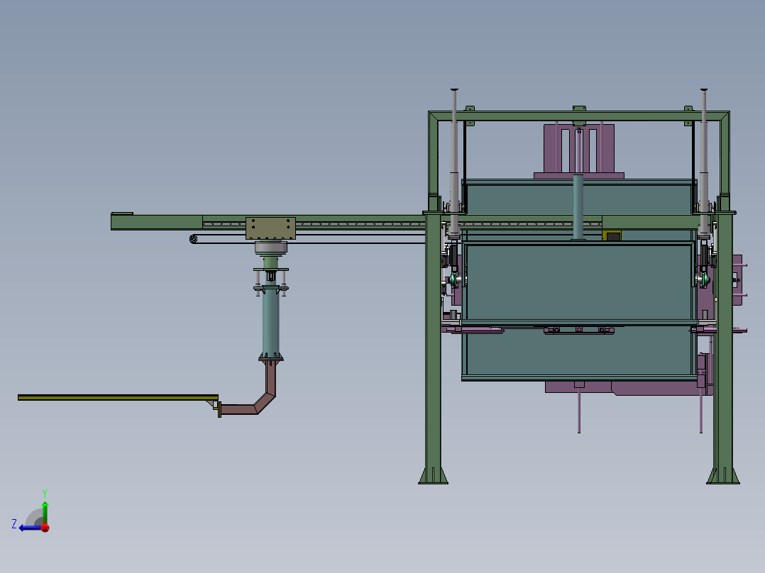 提升翻转机右视图