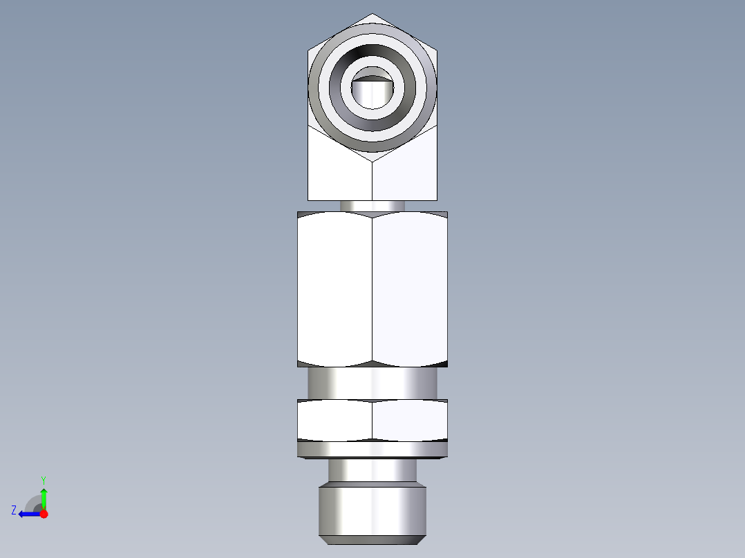 卡套式工业通用硬管接头EO_Assembled_adjustable_standpipe_elbow_EVW06LMOMD71右视图