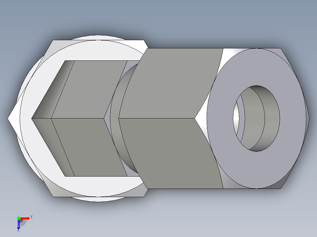 卡套式工业通用硬管接头EO_Adjustable_locknut_45_deg_elbow_VEE08LRCF俯视图