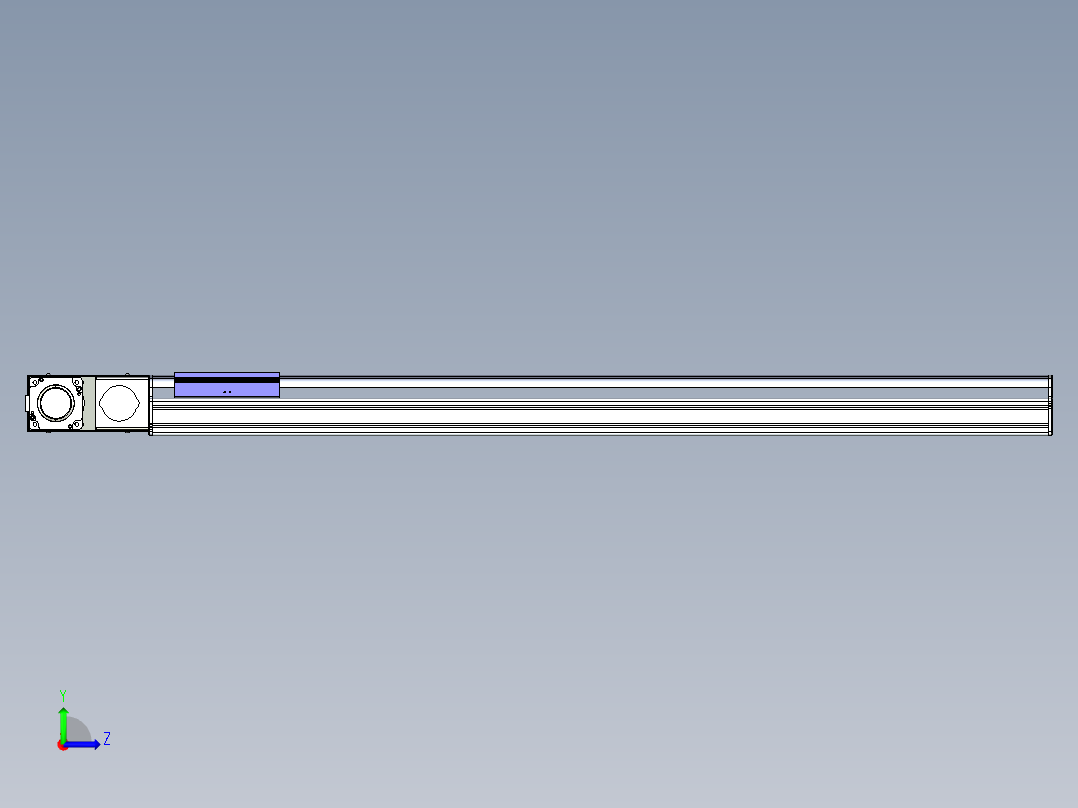 同步带滑台-半封闭B17H-L50-S1100-R-P75-D3左视图