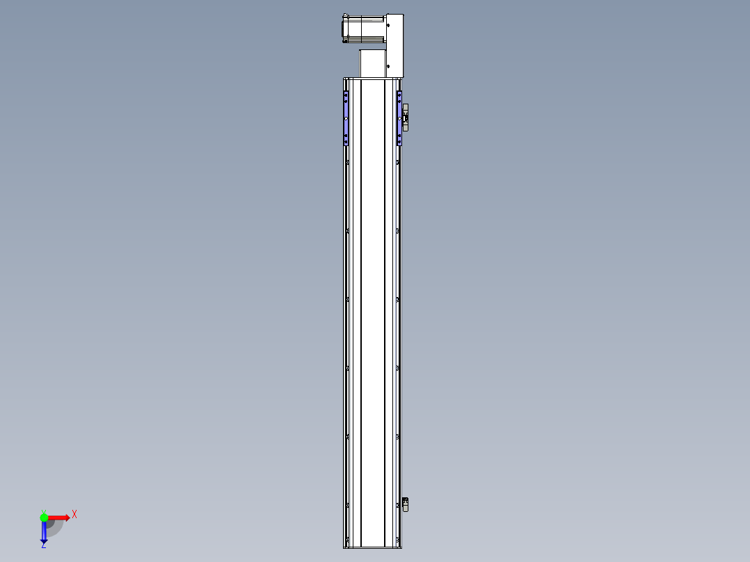 同步带滑台-半封闭B17H-L50-S1100-R-P75-D3俯视图