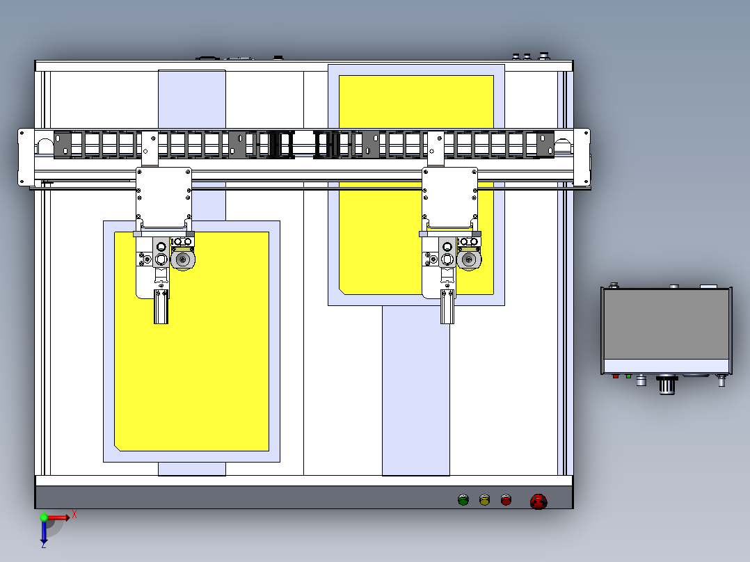 龙门式双通道点胶机sw16可编辑俯视图