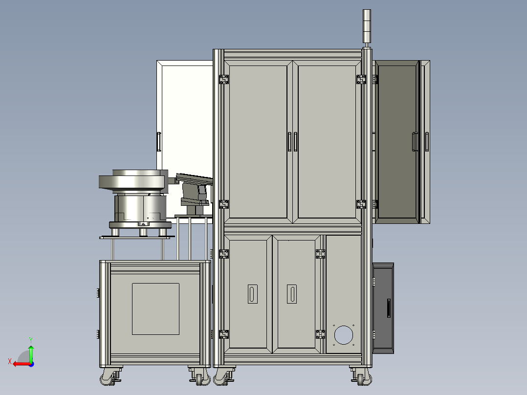 铝型材机箱视觉检测设备完整图纸2后视图