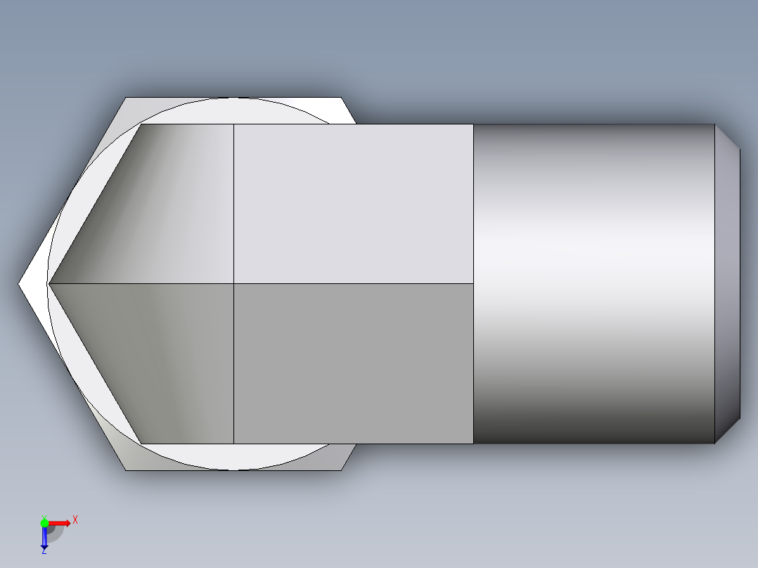 卡套式工业通用硬管接头EO_Swivel_nut_elbow_EW06LOMDCF俯视图