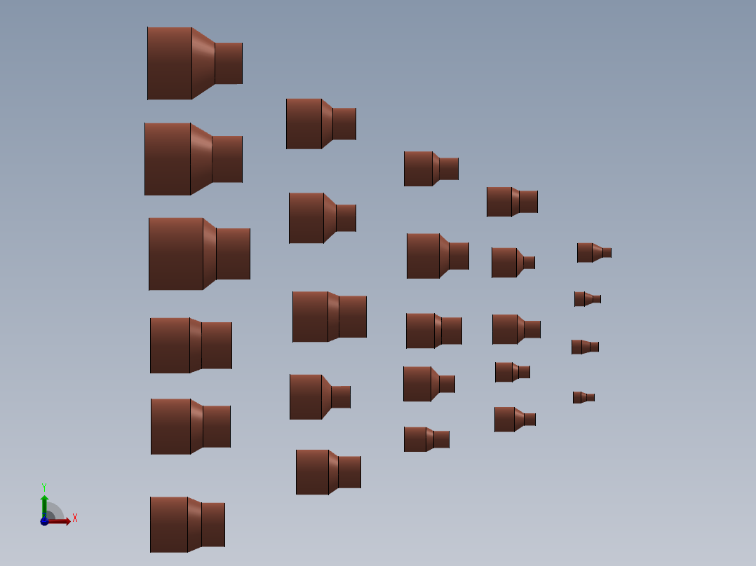 带设计表的同心异径管主视图