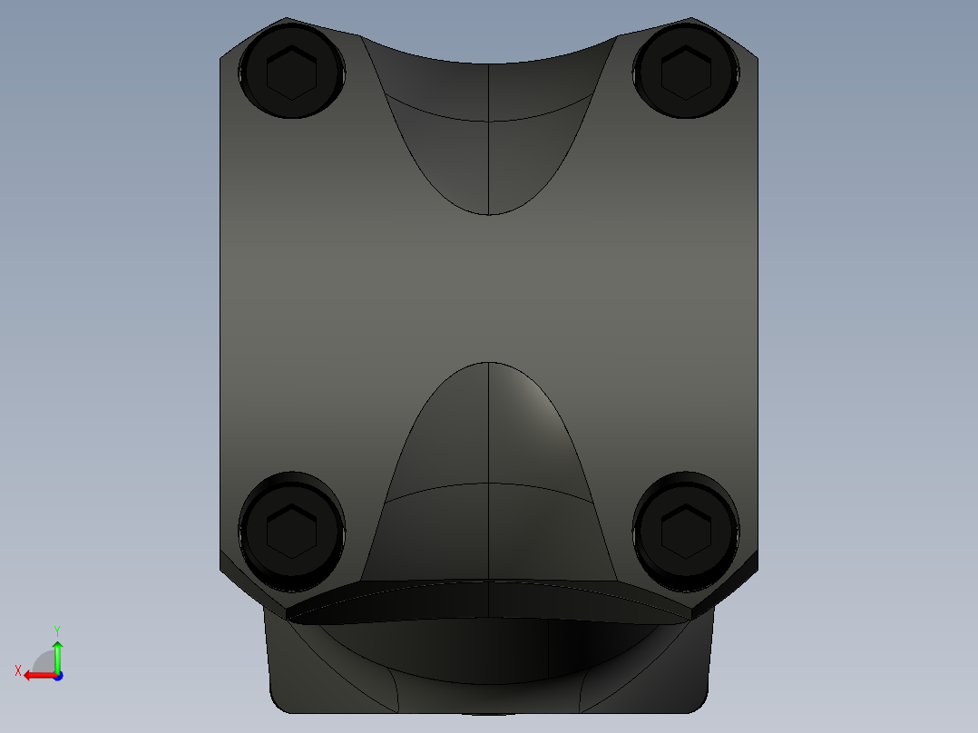 山地车自行车把立31.8毫米后视图